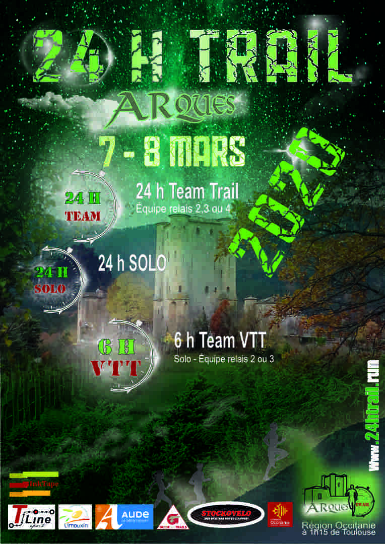 AfficheV 24 H trail Arques 2020